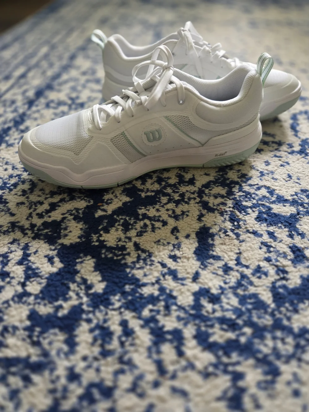 Wilson Women’s White Sneakers with Mint Trim